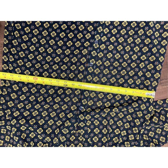 Anthropologie CAbi Mosaic Blouse Blue Yellow Top #3773 Size Medium, MSRP $89 - Picture 4 of 13